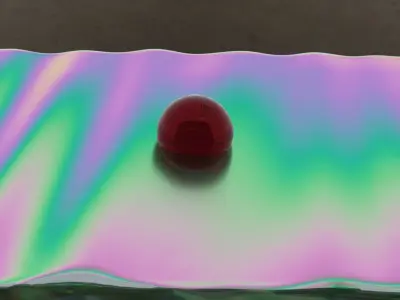 Octane C4D Iridescent Glass Textured Liquid Dynamic Cube Free 3D model