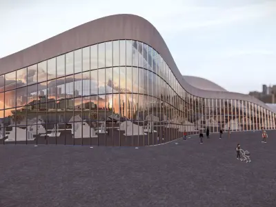 Amorphous Parametric Organic Architectural Structure Exibition Low-poly 3D model