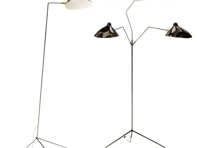 LD-L3B three floor lamps 3D model