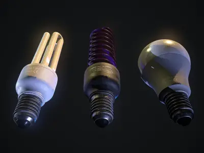 Energy Saving Lamp 3D model purchase