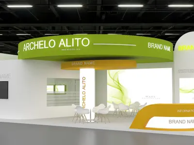 exhibition booth stand 3d model tradeshow 3D model