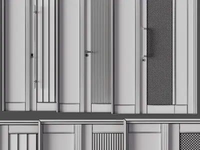 Entrance Door Set 01 3D model