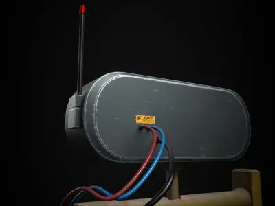 Robot on one wheel 3D model