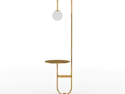 Lampshade With Table Low-poly 3D model