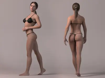 Female Base Model Rig Low-poly 3D model