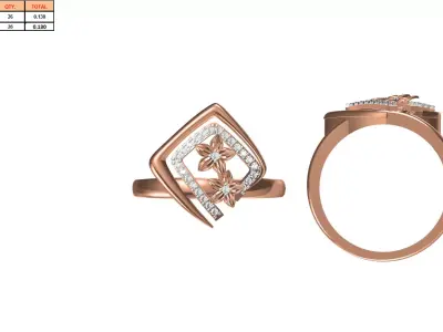 Ladies-Elegant Stone Rings For Womens 126 3D print model