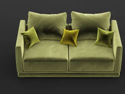 Modern fabric sofa 3D model