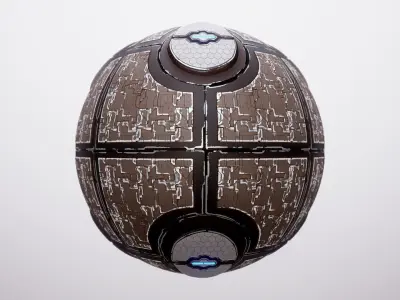 PBR Sci-Fi Spaceship Texture 17 Low-poly 3D model