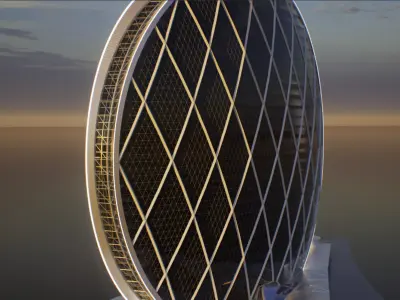 Aldar Dirham Headquarters Building HQ Ultra PhotoRealistic 3D model