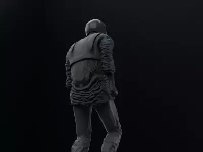 Space Fashion Character Low-poly 3D model