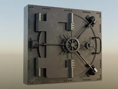 Bank Vault Door 3D model