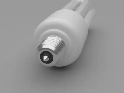  Fluorescent Lamp With Illuminating Animation 3D model