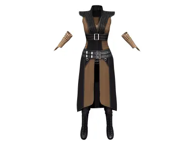 Period Outfit Low-poly 3D model