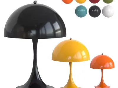 Panthella Table Lamps 3D model