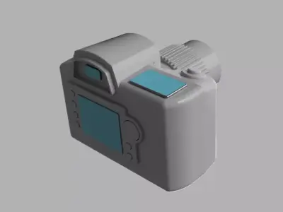 DSLR Camera 3D model