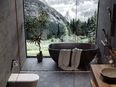 Modern Bathroom Low-poly 3D model