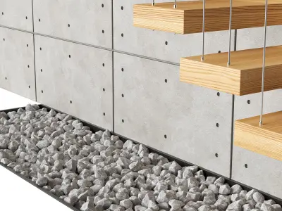 Modern stairs 10 3D model