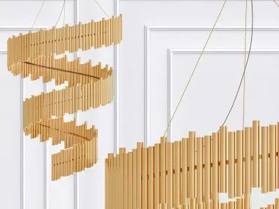 Brubeck spiral chandelier 3D model