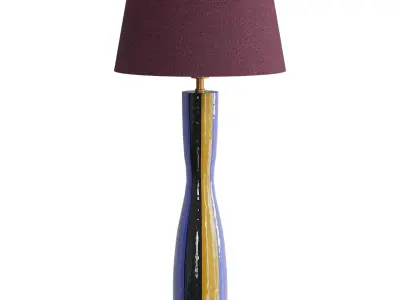 Striped Table Lamp Collagerie Zara Home 3D model