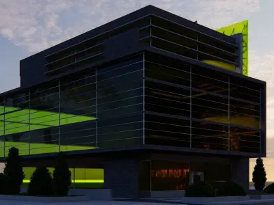 Futuristic Skyscraper-Building office-Modern office 3D model