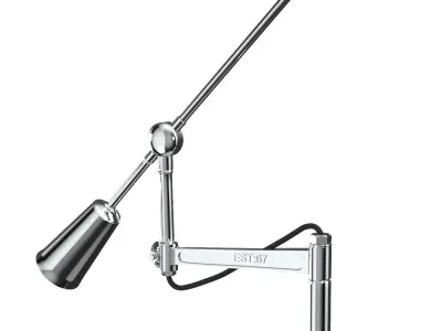 RL 67 Est Chrome Floor Standing Height Adjustable Lamp 3D model