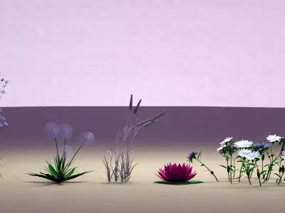 Dandelion Flower Pack - Stylized Nature Models for Game  3D model