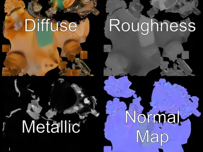 Regal Frog King Character Model Rigged and Animated Low-poly 3D model