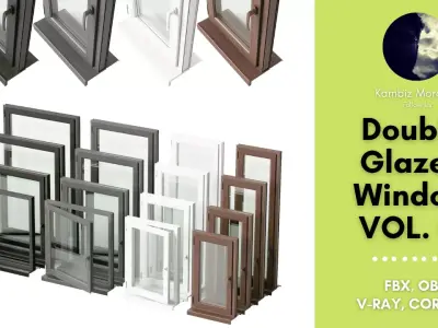 Double Glazed Window VOL 01 3D model