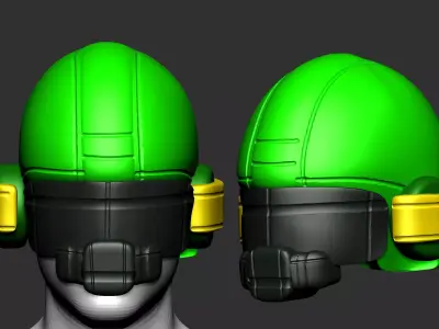 helmet scifi high poly sculpt ver4 3d printable 3D model 3D model purchase