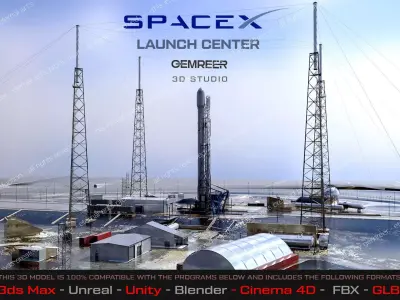 Spacex Launch Complex 3D model