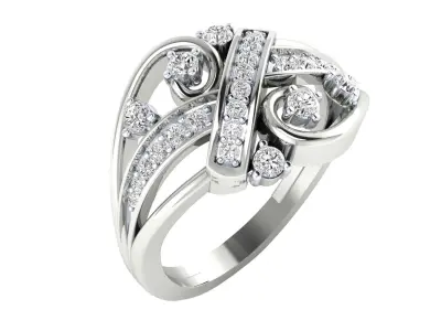 Women Ring Render 3dm STL MTL SLC JCD OBJ FBX Details 3D print model 4