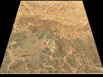 NEOM city topography Saudi Arabia - tile n26 e38 3D model