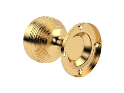 Reeded Mortice Door Knob 3D model