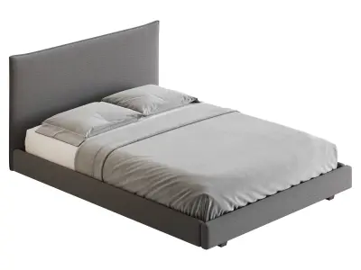 FACADE SHADOW VELVET QUEEN BED 3D model