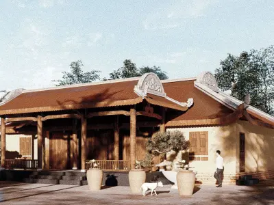 CULTURE HUE HOUSE - NHA RUONG Low-poly 3D model