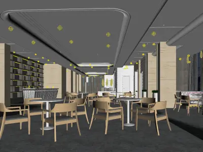 Business Restaurant - Coffee - Banquet  69 3D model