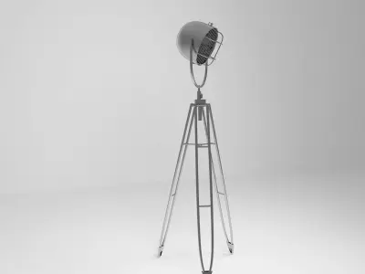 Industrial Style Metal floor lamp  Low-poly 3D model