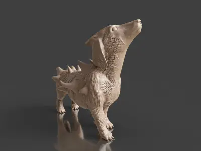 Cute Sci-Fi Alien Dog 3D print model