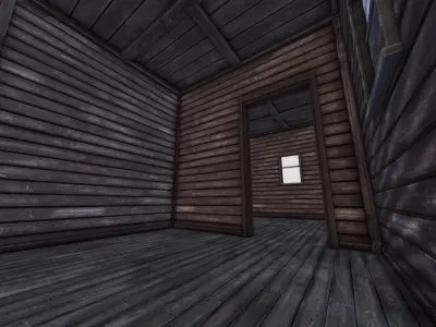 Boston House 04 - Enterable Low-poly 3D model