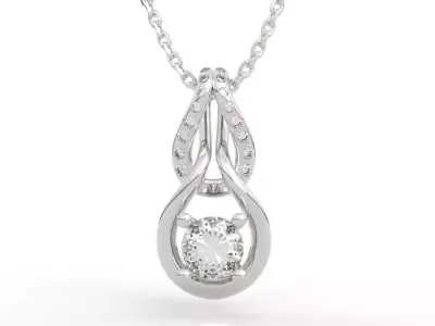 Teardrop Halo Necklace 3D print model