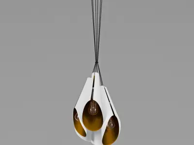 Lampa Zwis Zyrandol Calyx white 3D model