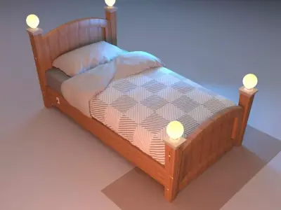 Cartoon Child Bed 3D model