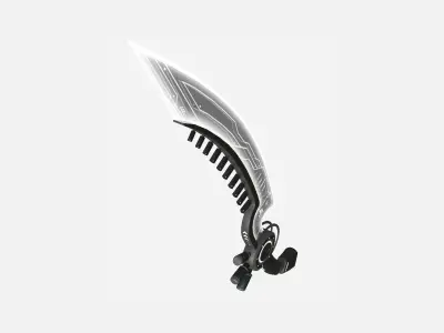 SciFi Dagger A07 Black White - Sci Fi Weapon Design Low-poly 3D model
