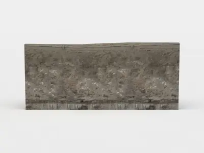 Wall fragment Low-poly 3D model