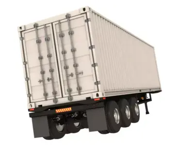 Detailed Portable Building Trailer 3D model