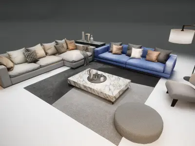 DH STUDIO Furniture Collection 11 Low-poly 3D model