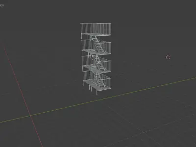 Fire Escape Asset 3D model