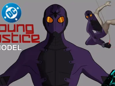 Black Spider - DC Young Justice TV Series 3D Model 3D model