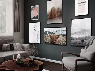 Cowboy Living Room 3D model