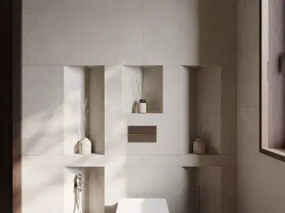 Bathroom full Interior Scene 3D model